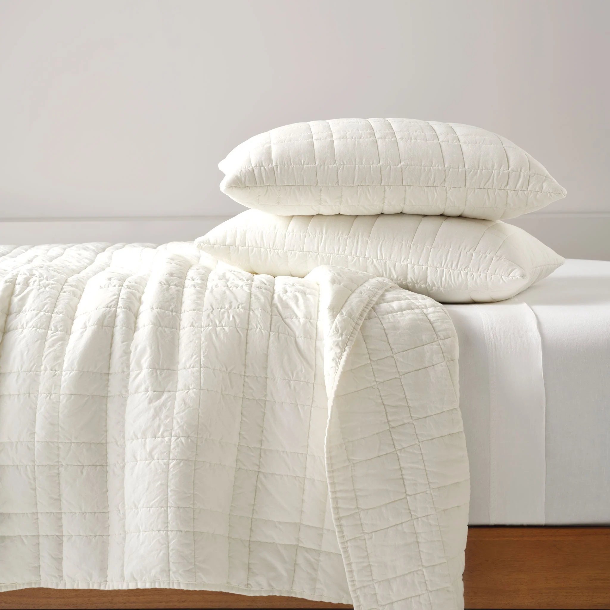 Washed European Linen Quilted Sham Set - Image 4