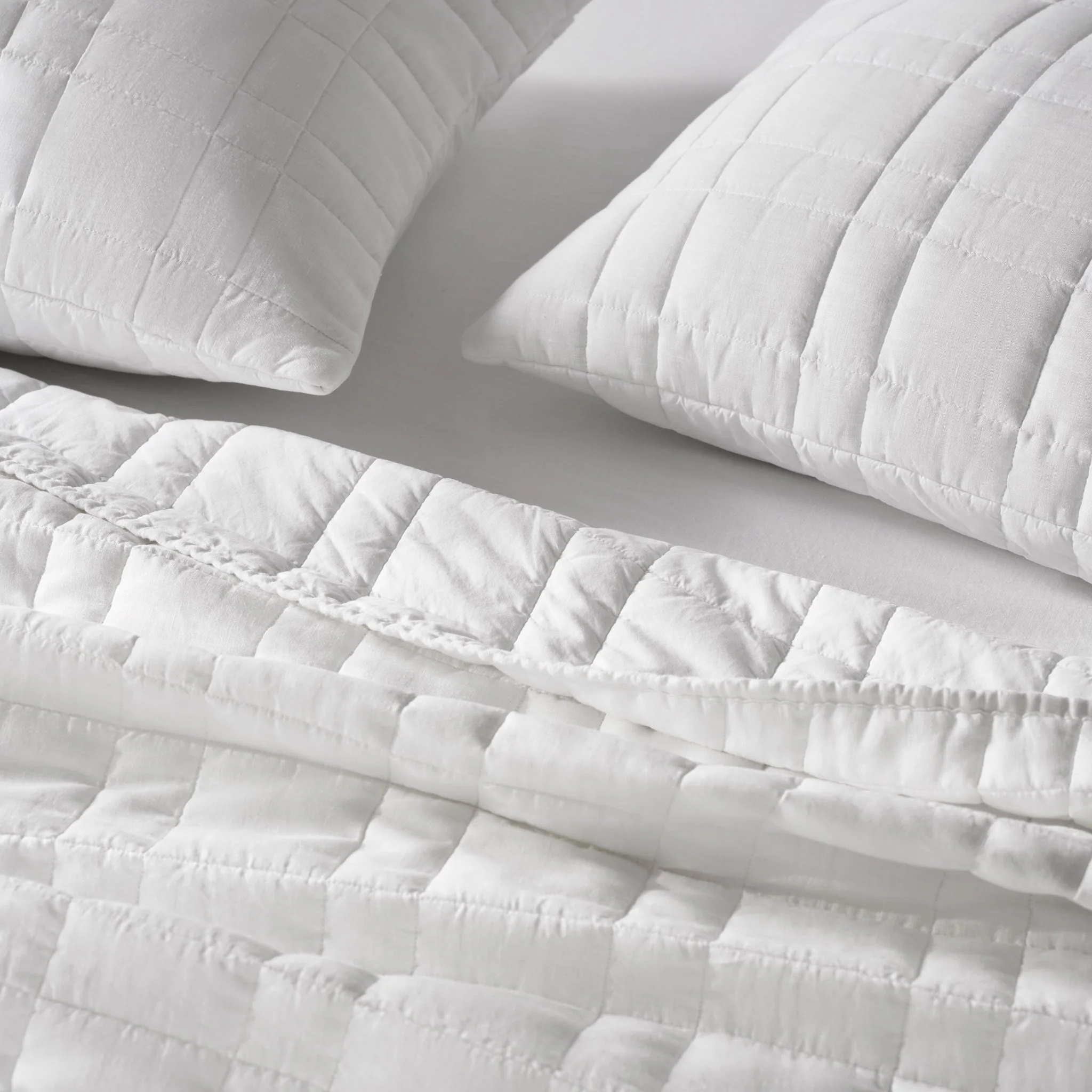 Washed European Linen Quilted Sham Set - Image 7