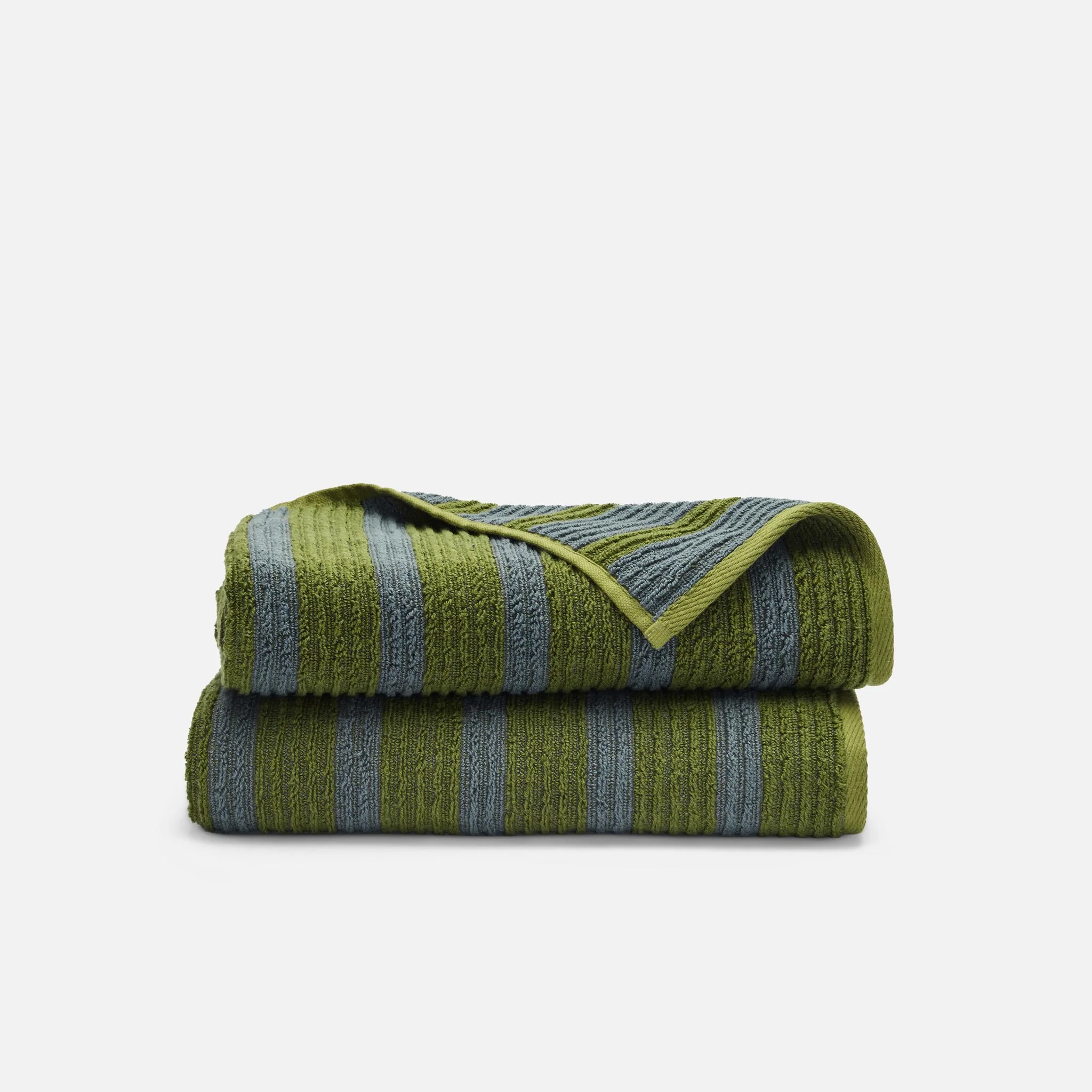 Ribbed Cotton TENCEL™ Bath Towels Set of 2 - Image 5
