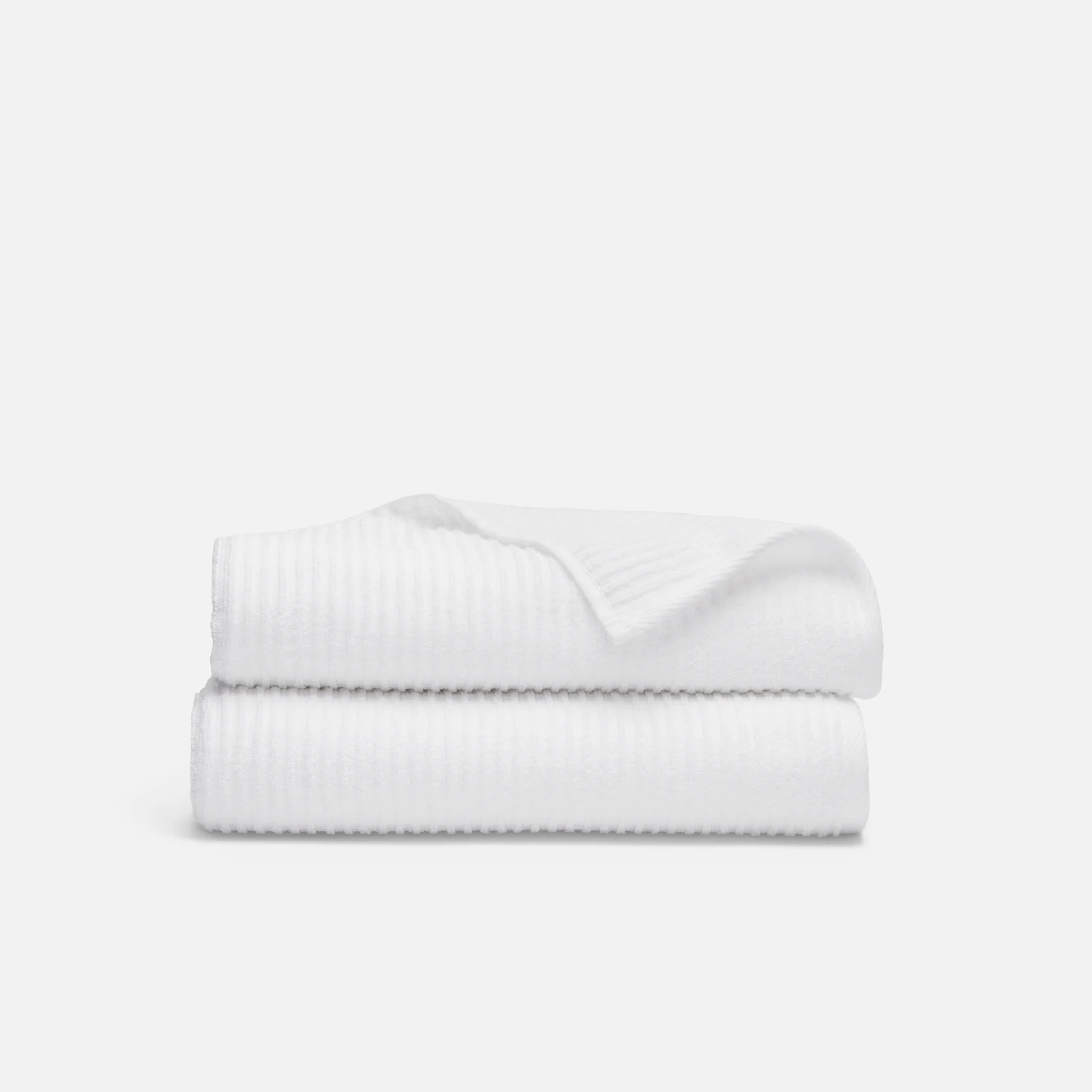 Ribbed Cotton TENCEL™ Bath Towels Set of 2