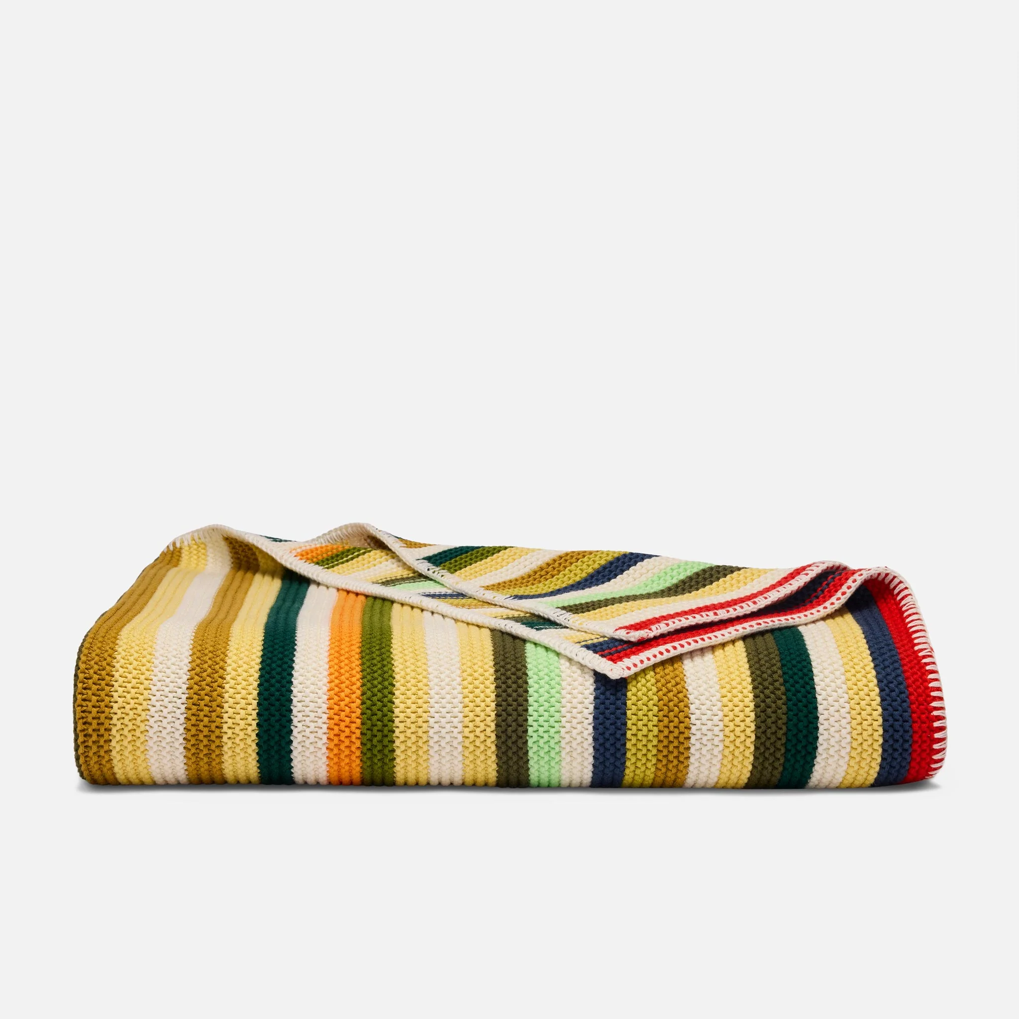 Multi Stripe Knit Throw